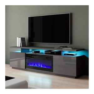 Prima TV Cabinet Modern Design High Quality Simulation Flame Electric Fireplace Living Room TV Storage Cabinet