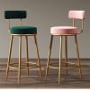 Chair Bar Counter Wholesale French Tall Table Restaurant Furniture Iron Luxury High Modern Gold Metal Stool Chair Bar