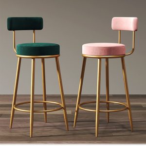 Chair Bar Counter Wholesale French Tall Table Restaurant Furniture Iron Luxury High Modern Gold Metal Stool Chair Bar